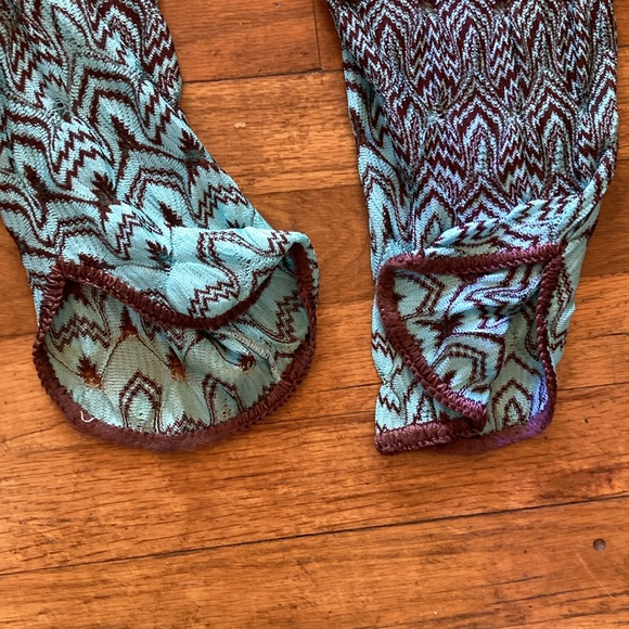 Missoni knitted mesh pant size 42 teal and dark brown - Picture 3 of 4